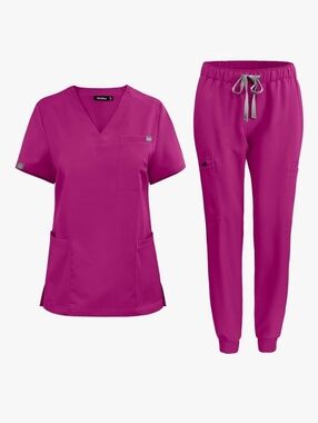 Scrub Set Niaahinn* Jogger Style * Pink * Large